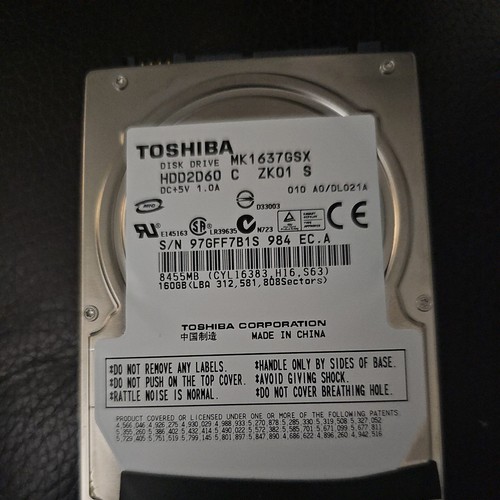 Toshiba mk1637gsx 160gb - toshiba,