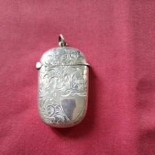 Solid Silver Vesta Case