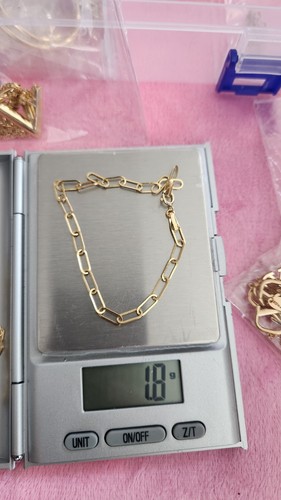 18ct gold paperclip bracelet - 18ct,
