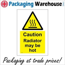Sign caution radiator - may, be