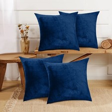 SET OF 2,4 LARGE LUXURY CRUSHED VELVET CUSHION COVER DECORATIVESOFA PILLOW CASES