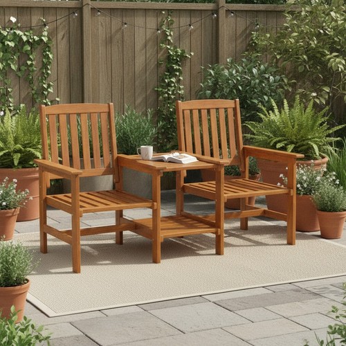 Wooden garden love - love, seat