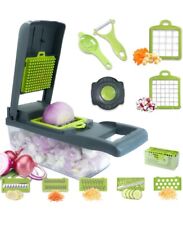 8 in 1 Vegetable Chopper Salad Fruit Mandolin Slicer Food Dicer Cutter Peeler UK