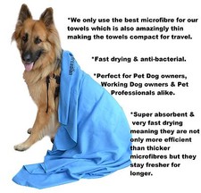Large Microfibre Dog Towel, Super Absorbent, Light Weight & Compact For Camping