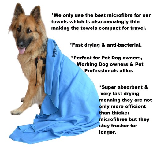 Large microfibre dog towel - dog,