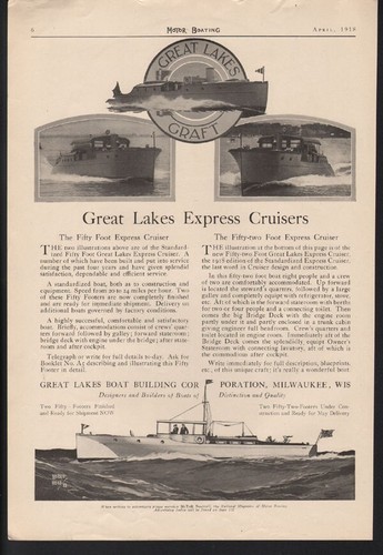1918 great lakes craft - 1918, motor
