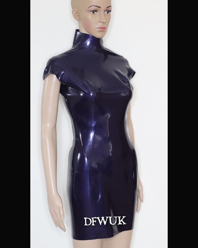 Latex purple dress - 10,