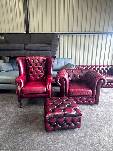 Pair chesterfield armchairs - pair,