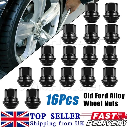 16pcs alloy wheel nuts black - wheel,