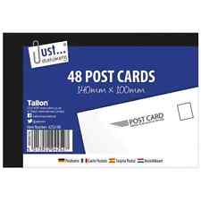 48 Blank White Postcards Holiday Postal Greetings Card Pad Plain 140mm x 100mm