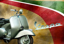 Italian Italy Vespa Scooter Retro   Poster Print