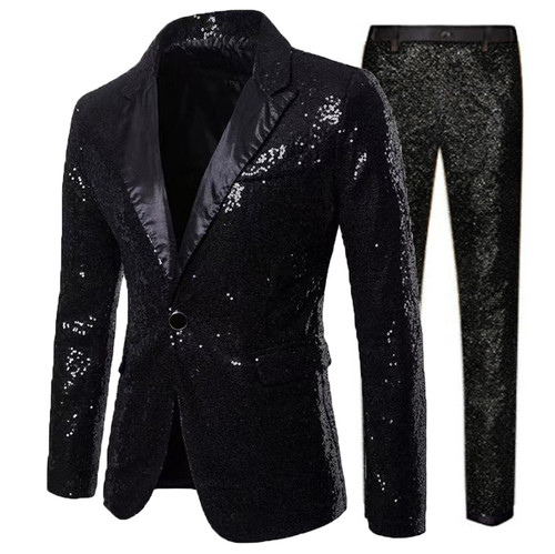Men sequined party suit - men's,