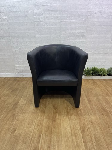 Black leather tub - black, /