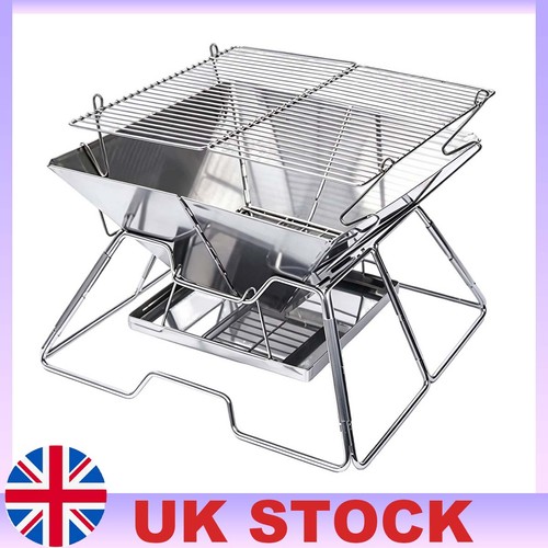 Foldable fire pit grill - fire,