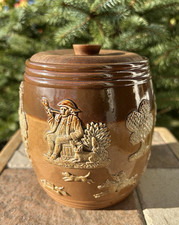 Antique Royal Doulton Tobacco Jar c.1901–1922  Rare Wooden Lid #2890