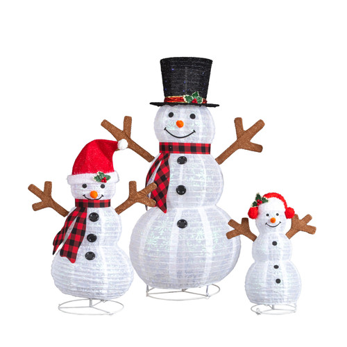 Set lighted snowman - 3,