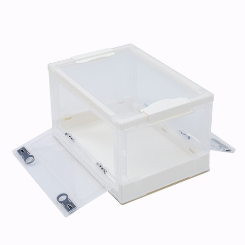 Folding stackable storage box - folding,