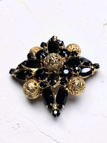 Juliana jet black rhinestone - jet,