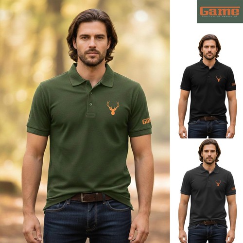 Mens game stag logo - mens, printed
