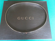 Gucci silver oval metal ladies