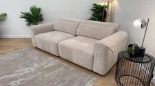 Sofology Riviera Fabric Sofa Motion Chaise in Chenille Cotton