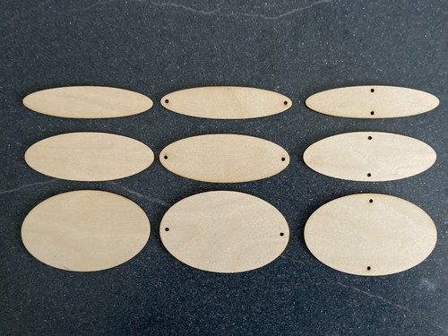 Laser cut wooden - laser, ovals