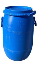 60 Ltr litres Plastic Barrel Open Top Keg Storage Container Feed Bin With Lid