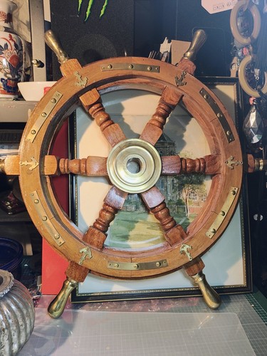 Nautical marine wooden brass - nautical,