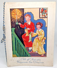 Vtg Children Christmas Eve Bed