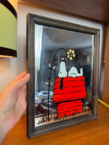 Vintage peanuts snoopy mirror - snoopy,