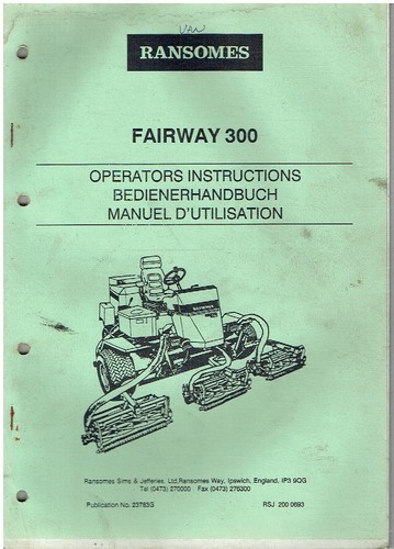 Ransomes fairway 300 ride - ransomes, ride-on