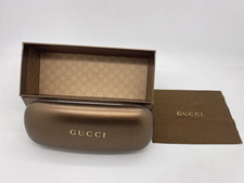 100% ORIGINAL  GUCCI  EyeGlasses  Sunglasses Hard Gold Case With Box Accessories