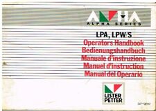LISTER PETTER ALPHA LPA LPW/S