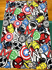 MARVEL Comic Superheroes Polycotton Fabric Remnant 25" x 38" Colour