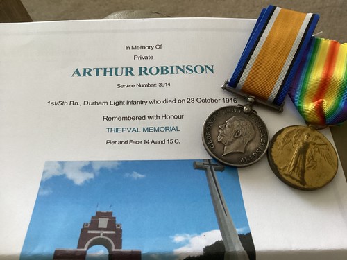 Ww1 medal pair kia - medal, arthur