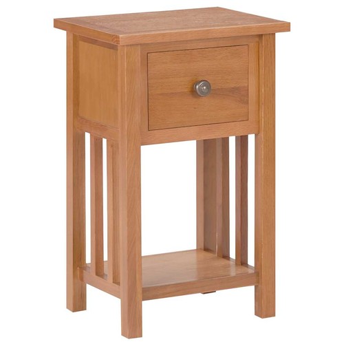 Vidaxl solid oak wood magazine - oak,