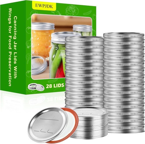28pc canning lids with rings - 28pc,