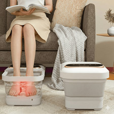 Foot Spa Bath Shiatsu Roller with Heat Bubble Massage Temperature Control Xmas