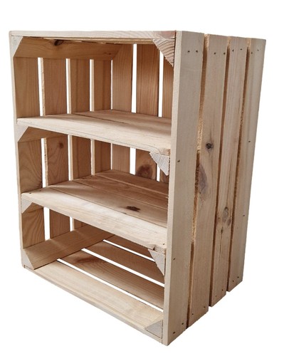 Wooden crates with shelves - 2,