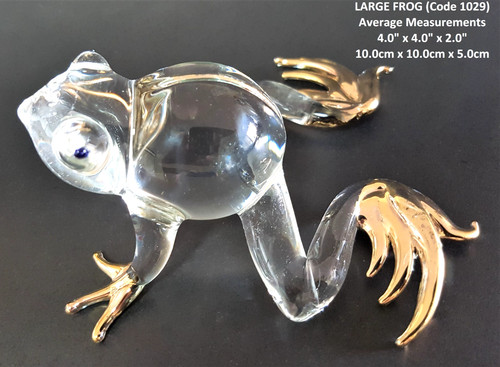 Large glass frog toad home - frog,