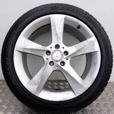 MERCEDES ML W166 19" SILVER ALLOY WHEEL DUNLOP TYRE 245/45R19 A1664010202 (2)