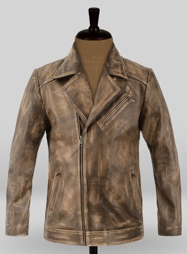 Roger timber leather jacket - timber,