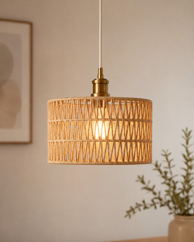 Rattan pendant ceiling - ceiling, light