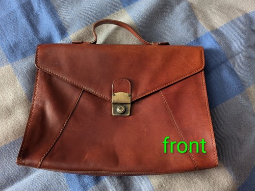 Vintage leather satchel - vintage,