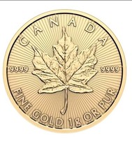 2024 24CT Canadian Maple Leaf Gold Coin 1g W/ Coin Capsule
