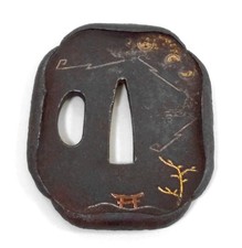 TSUBA　Iron Tsuba　Hand