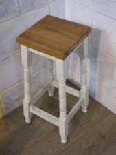 SOILD PINE SHABBY CHIC KITCHEN / BAR STOOL. USED