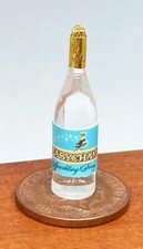 Dolls house clear glass bottle - glass,