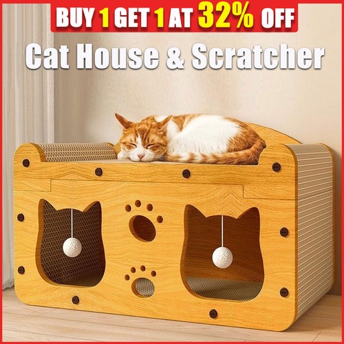 Cat house scratcher - house,