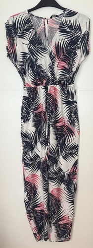 Palm leaf print jumpsuit - palm,